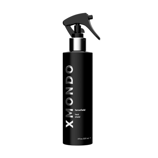 XMONDO Hair Forcefield Heat Shield - Vegan Formula with Pro-Vitamin B5 to Shield From Heat up to 500 degrees F, Reduce Drying Time, and Add Light Hold, 8 Fl Oz 1-Pack